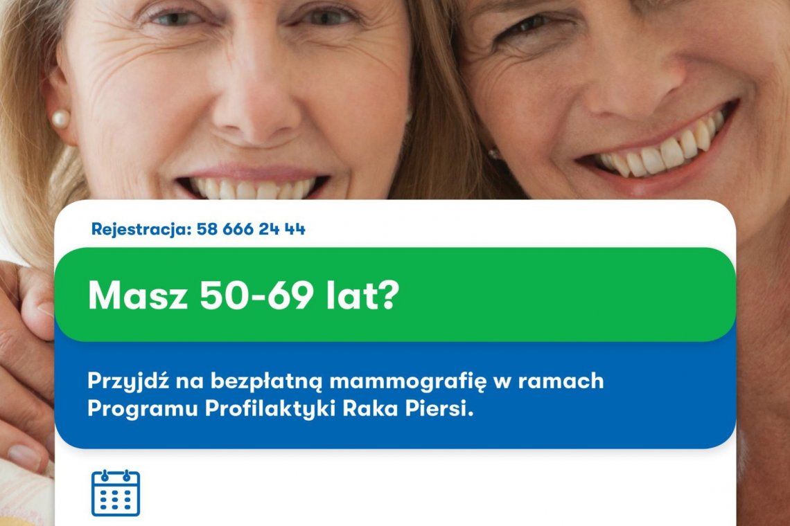 Bezpłatne badania mammograficzne - Reda, Rumia, Linia, Łeczyce, Luzino od 17-20 grudnia 2022 r.
