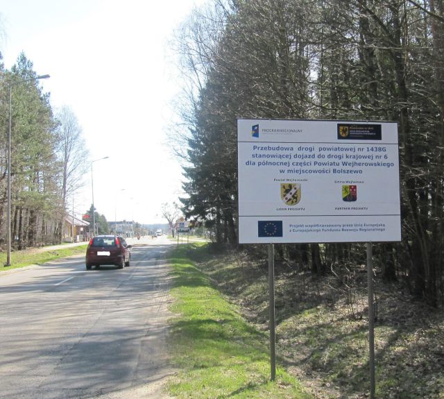 Przebudowa drogi powiatowej nr 1438G stanowiącej dojazd do drogi krajowej nr 6  dla północnej części  Powiatu Wejherowskiego w miejscowości Bolszewo