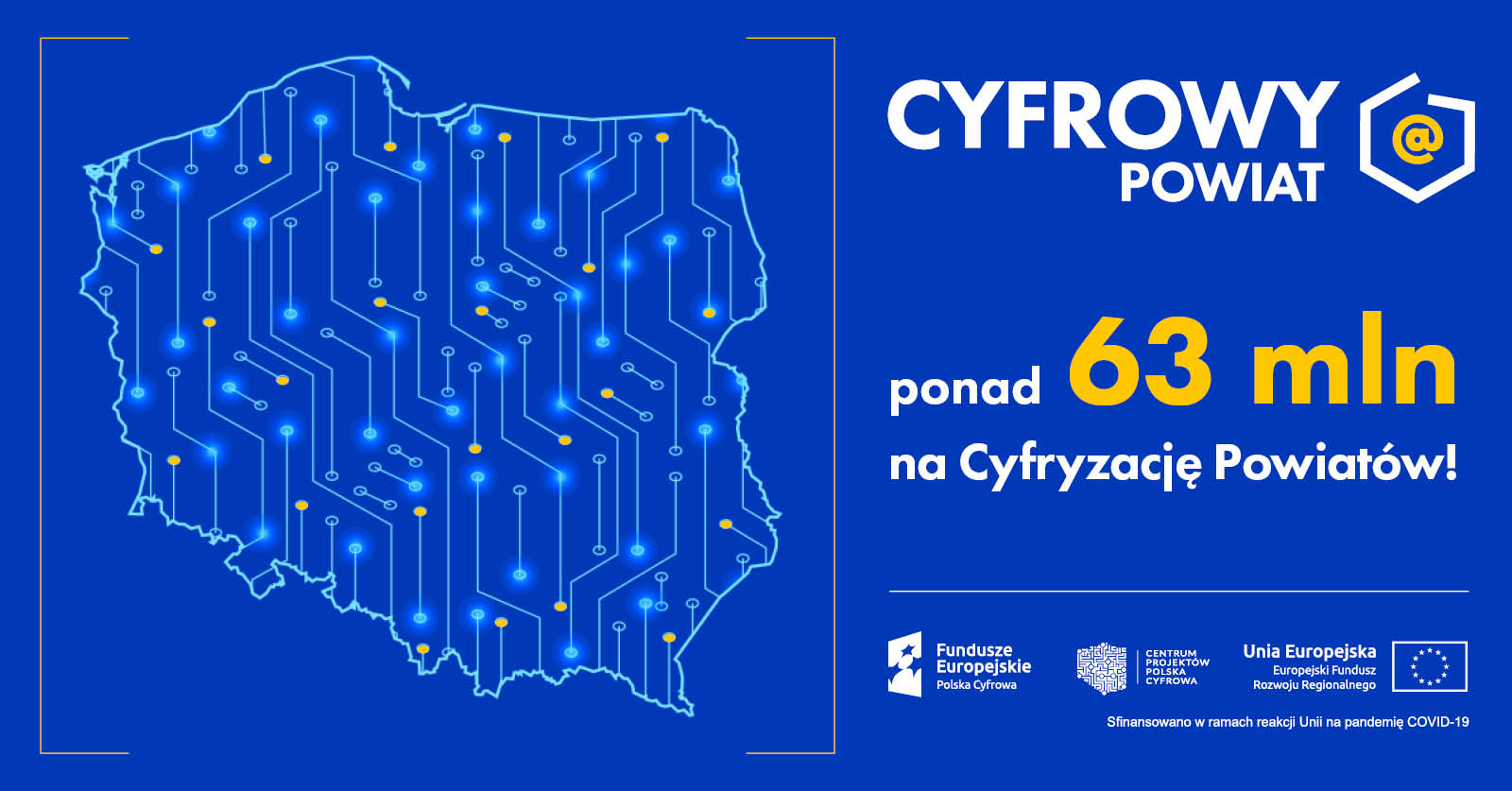 Powiat Wejherowski otrzymał 350.000, 00 zł grantu w ramach konkursu "Cyfrowy Powiat"